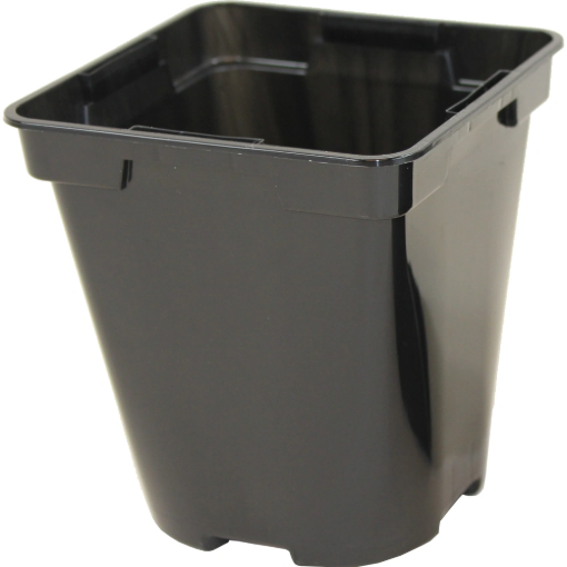 Image de POTS  RONDS CARRES 0,5  L - 9 x 9 x 10 cm  -  noir -  Carton de 672