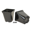 Image de POTS  RONDS CARRES 0,5  L - 9 x 9 x 10 cm  -  noir -  Carton de 672