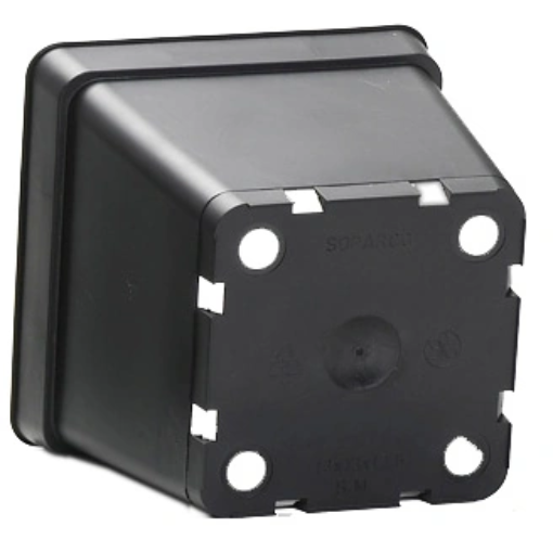 Image de POTS  CARRES  13 x 13 x 12,5 cm CS - noir - Réf : 5170 - Filet de 100