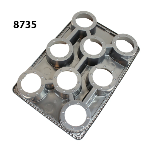 Image de PLAQUES 8 POTS FA  de 12 cm - 42  x 28 x 5,2 - 8735 - Filet de 48