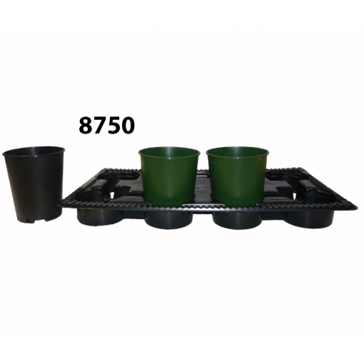 Image de PLAQUES 8 POTS RONDS  de 12 cm GM FA - 52,5 x 30 x 5 - 8750 - Filet de 46