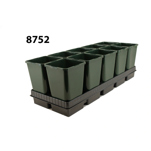 Image de PLAQUES 10 POTS CARRES  de 11 cm - 56 x 21,3 x 6 - 8752 - Filet de 33