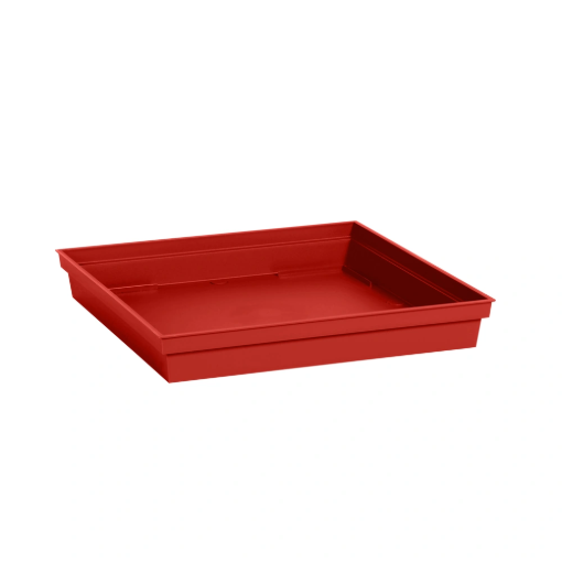 Image de SOUCOUPE TOSCANE CARRE 32,6 x 32,6 X  H 4,9 cm - Rouge rubis