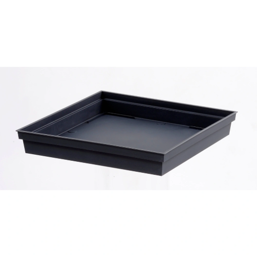 Image de SOUCOUPE TOSCANE CARRE 32,6 x 32,6 X  H 4,9 cm - gris anthracite