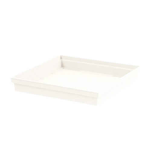 Image de SOUCOUPE TOSCANE CARRE 32,6 x 32,6 X  H 4,9 cm - blanc