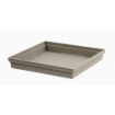 Image de SOUCOUPE TOSCANE CARRE 32,6 x 32,6 X  H 4,9 cm - taupe