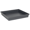 Image de SOUCOUPE TOSCANE CARRE 40 x 40 X  H 5,9 cm - gris anthracite