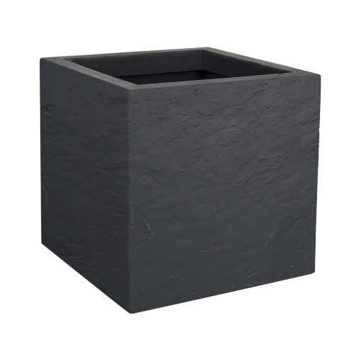 Image de Pot VOLCANIA'UP - Dim : 29,5 x 29,5 x 29,5 cm - 21 L - gris anthracite - Unité