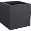 Image de Pot VOLCANIA'UP - Dim : 29,5 x 29,5 x 29,5 cm - 21 L - gris anthracite - Unité