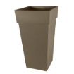Image de POT TOSCANE CARRE XXL 43,3 x 43,3 x H 80 cm 98 litres - taupe