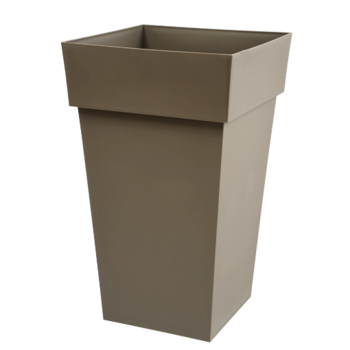 Image de POT TOSCANE CARRE 39 x 39 X  H 65 cm 62 litres - taupe