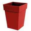 Image de POT TOSCANE CARRE 39 x 39 X  H 53 cm 51 litres - Rouge rubis