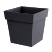 Image de POT TOSCANE CARRE 39 x 39 X  H 39 cm 38 litres - gris anthracite