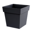 Image de POT TOSCANE CARRE 39 x 39 X  H 39 cm 38 litres - gris anthracite