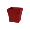Image de POT TOSCANE CARRE 32 x 32 x  H 32 cm 22  litres - rouge rubis