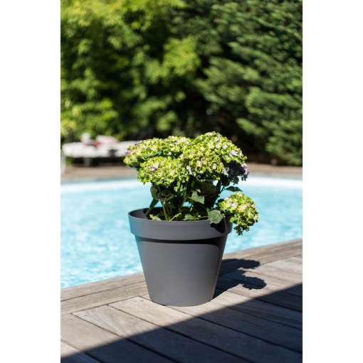 Image de POT TOSCANE D 40 H 32 cm 23 L - gris anthracite