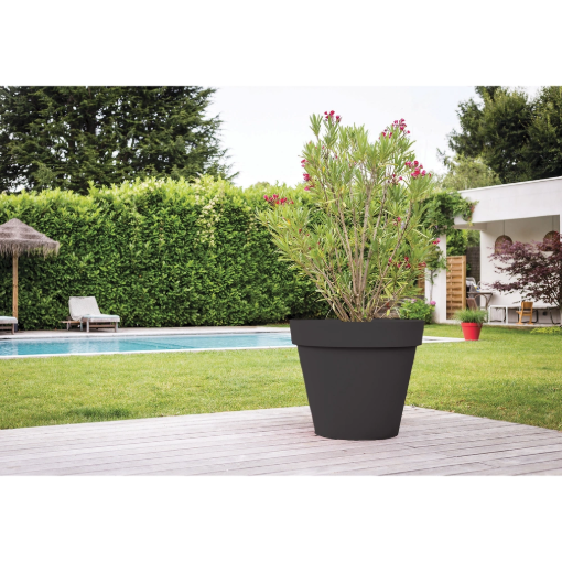 Image de POT TOSCANE D 80  H 66 cm 170 L - gris anthracite