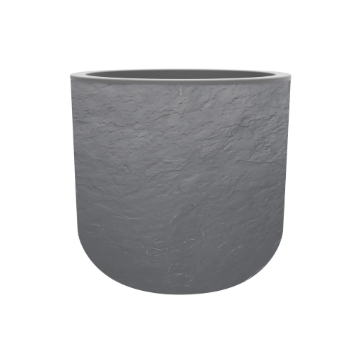Image de POT ROND "VOLCANIA UP" - Dim : 48,5  x 46,2  cm 67 L - gris galet - Unité