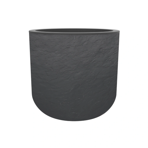 Image de POT ROND "VOLCANIA UP" - Dim : 38,5  x 36,8  cm 32,5  L gris anthracite - Unité