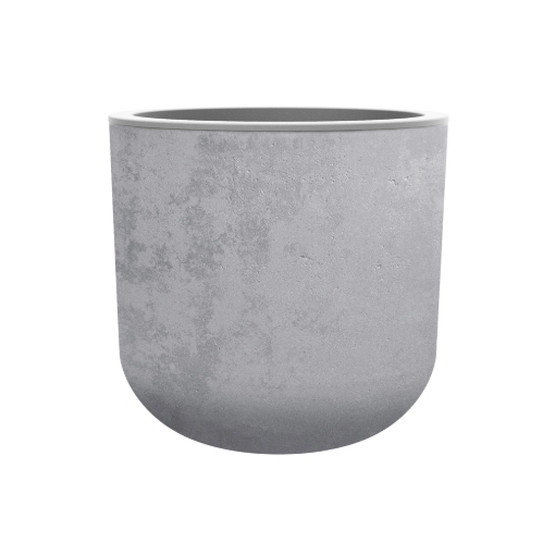 Image de POT ROND "BASALT UP" - Dim : 38,5  x 36,8  cm - 32,5  L - gris béton - Unité