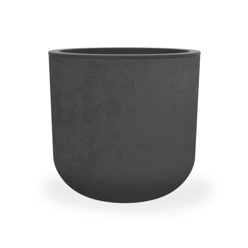 Image de POT ROND "BASALT UP" - Dim : 38,5  x 36,8  cm - 32,5  L - gris anthracite - Unit