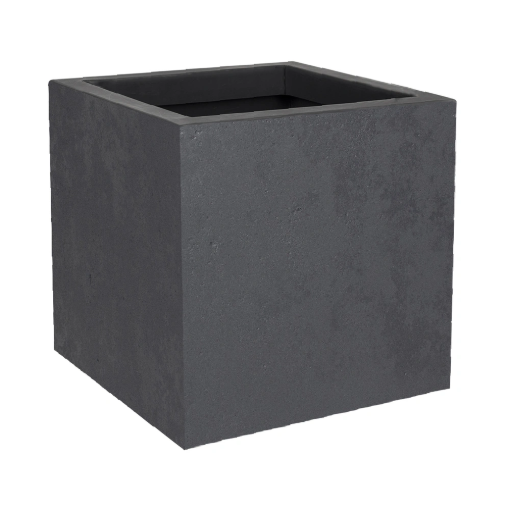 Image de Pot BASALT'UP - Dim : 29,5 x 29,5 x 29,5 cm - 21 L - gris anthracite - Unité