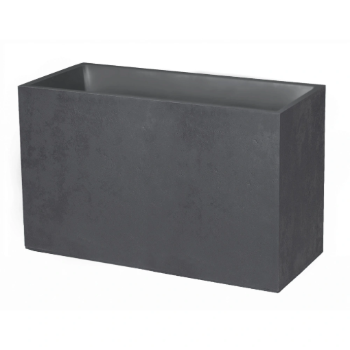 Image de Muret "BASALT" - Dim : 99,5  x 39,5 x 60 cm - 116 L - gris anthracite - Unité