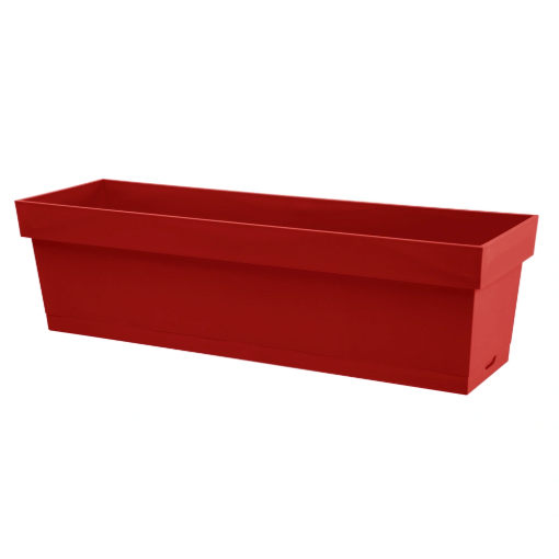 Image de Jardinière TOSCANE PLATEAU Intégré  60 cm - rouge rubis