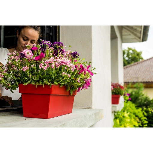 Image de Jardinière TOSCANE PLATEAU Intégré  50 cm - gris anthracite