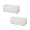 Image de Jardinière "GRAPHIT" - Dim : 99,5  x 39 x 43 cm - 98 L - blanc ceruse - Unité