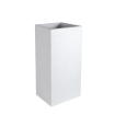 Image de Bac CARRE HAUT  "GRAPHIT" - Dim : 39,5  x 39,5 x 80 cm- 31 L - blanc ceruse