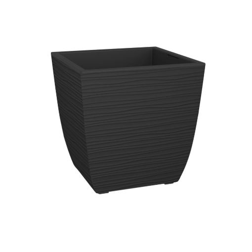 Image de Bac CARRE "DIVA STONE" bac amovible d. 43,5x43,5x44,2cm Noir -L'unité