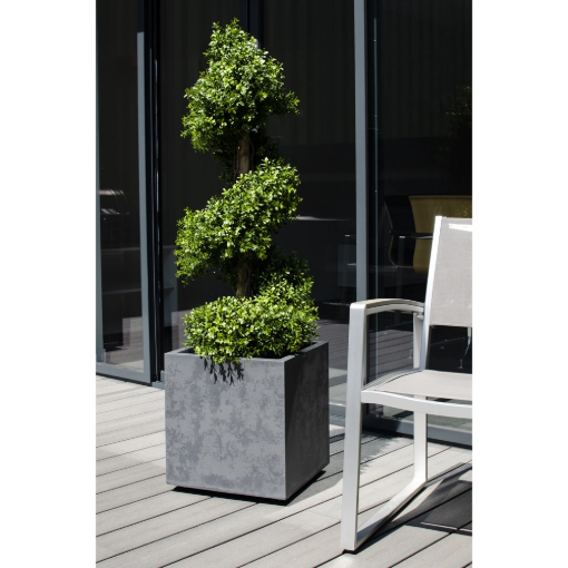 Image de Bac "BASALT - Dim : 39,5 x 39,5 x 43,5 cm - 31 L - gris béton - Unité - JEADS