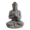 Image de BOUDDHA Fibre de verre 60x44x39 cm Gris - Unité