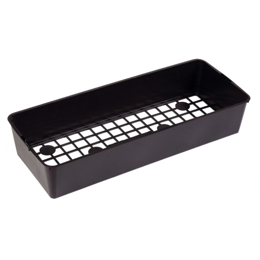 Image de Clayettes 10 Godets de 7 cm Fonds Ajourés - Côtés Pleins - Noir -Palette de 5280