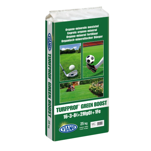 Image de TurfProf Greenboost - 16-3-8(2)+1Fe+ 3MgO + Bact - 40% MO - 30-50g/m2 - 25 kg
