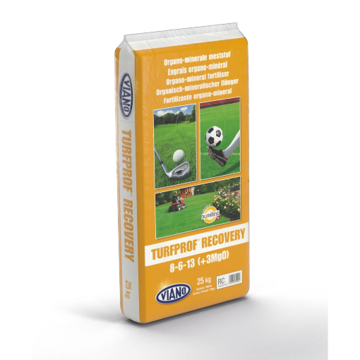 Image de TurfProf Recovery - 8-6-13(+3)+3MgO - 25% MO - Miettes - 30g/m2 - Sac de 25 kg