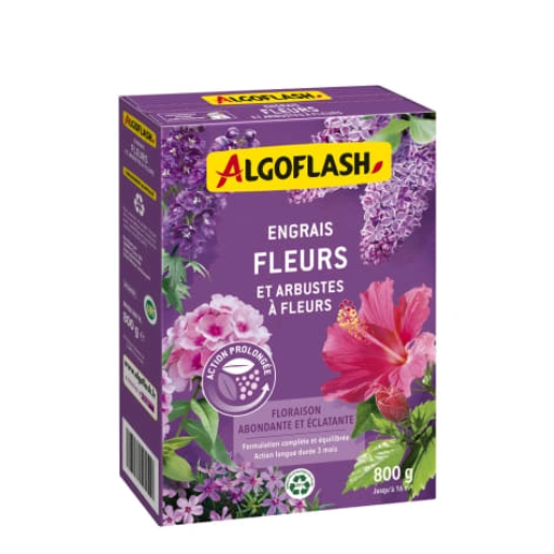 Image de Engrais FLEURS, ARBUSTES à FLEURS, Action prolongée ALGO - Boite de 800g