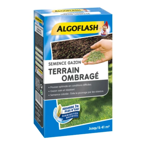 Image de Gazon TERRAIN OMBRAGE 25m2 / 41m2 - Le carton - 900g