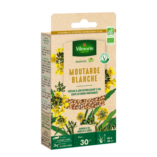 Image de MOUTARDE BLANCHE BIO - 60g pour 30m2 - Le paquet