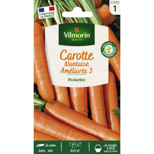 Image de Carotte NANTAISE VL 1 - Le sachet