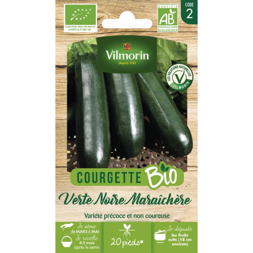 Image de COURGETTE MARAICHERE BIO VL 2 - Le sachet