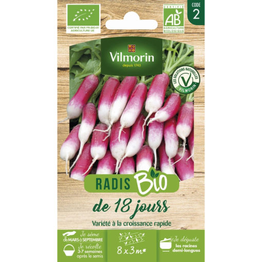Image de RADIS DE 18 JOURS BIO VL 2 - Le sachet
