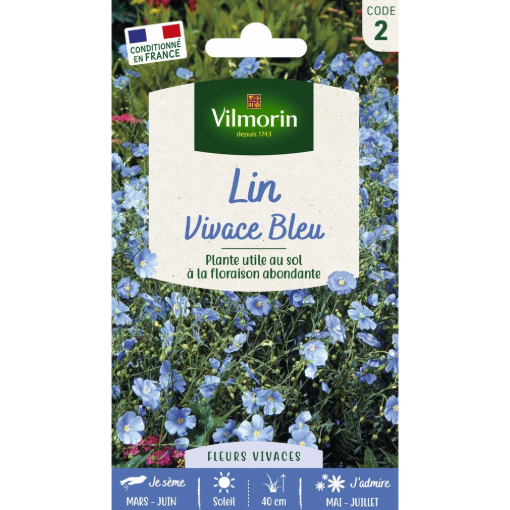 Image de LIN VIVACE BLEU VL2 - Le sachet