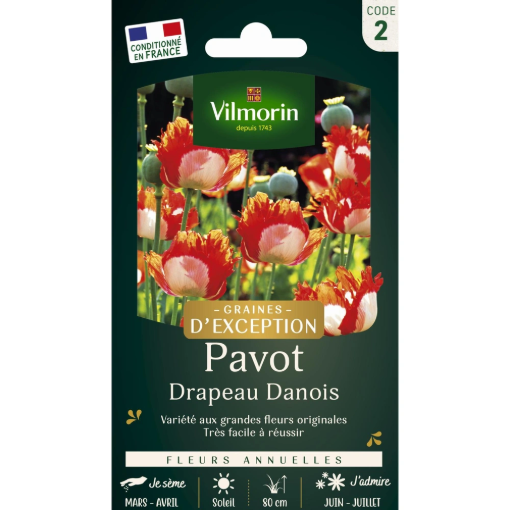 Image de PAVOT DRAPEAU DANOIS VL2 - Le sachet