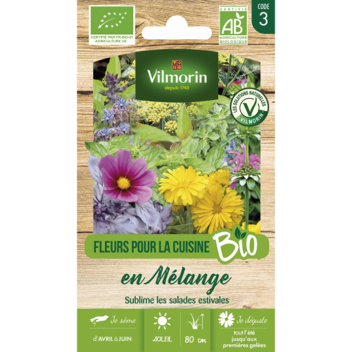Image de MELANGE FLEURS COMESTIBLES BIO VL3 - Le sachet