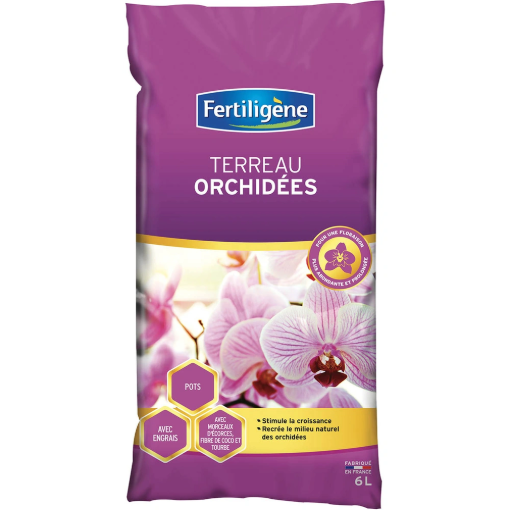 Image de TERREAU ORCHIDEE 8447 - FERTILIGENE - SAC 6 L