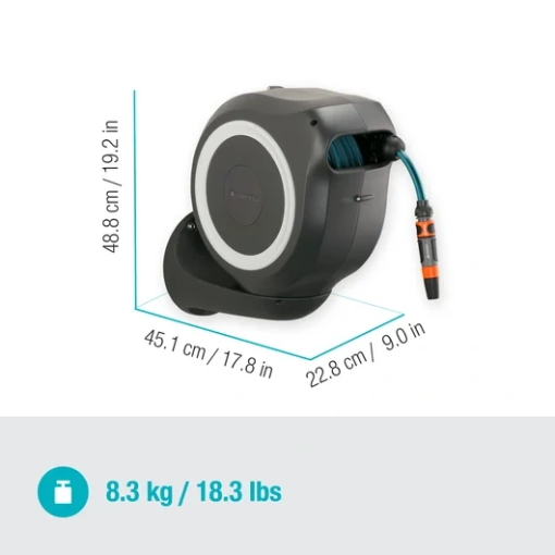 Image de Dévidoir mural automatique 20 roll-up M – 20m en 13mm Liseret blanc - Unité