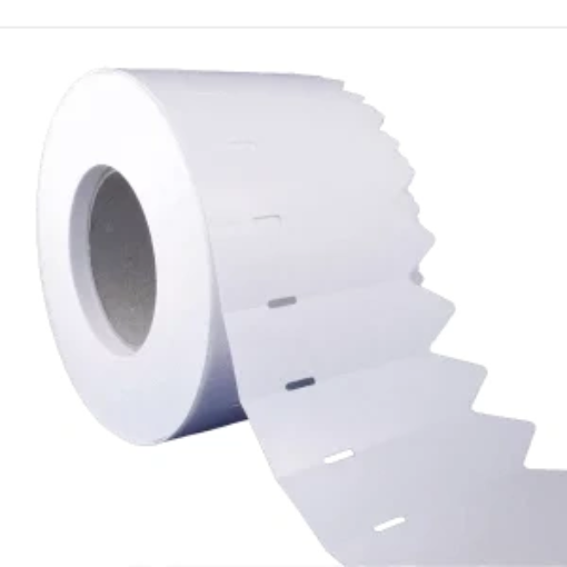 Image de Etiquettes à piquer 10 cm x 1,6 cm blanc x 500