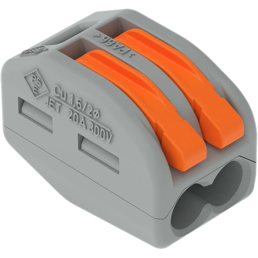 Image de BORNE WAGO 222 2X4MM² à LEVIERS SOUPLE & RIGIDE - le sachet de 50